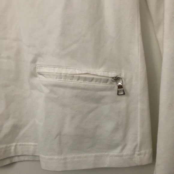 Prada High Neck White Long Sleeve Shirt - Picture 3 of 8